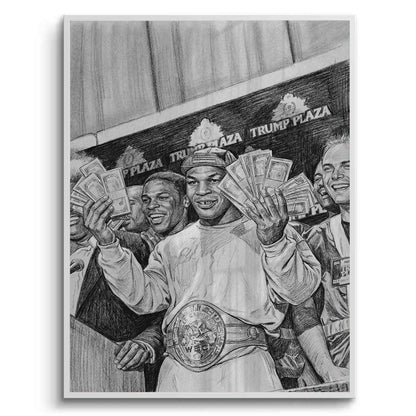 Mike Tyson Trump Plaza Victory Sketch - Fine Art