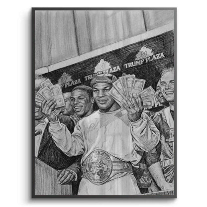 Mike Tyson Trump Plaza Victory Sketch - Fine Art