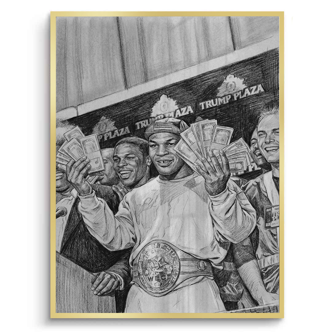 2Mike Tyson Trump Plaza Victory Sketch - Fine Art