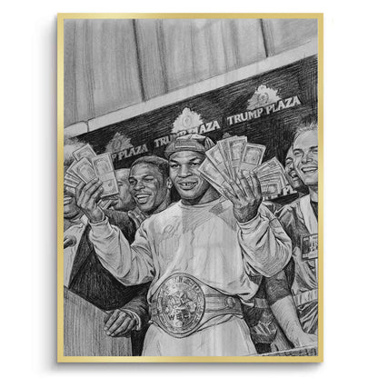 Mike Tyson Trump Plaza Victory Sketch - Fine Art