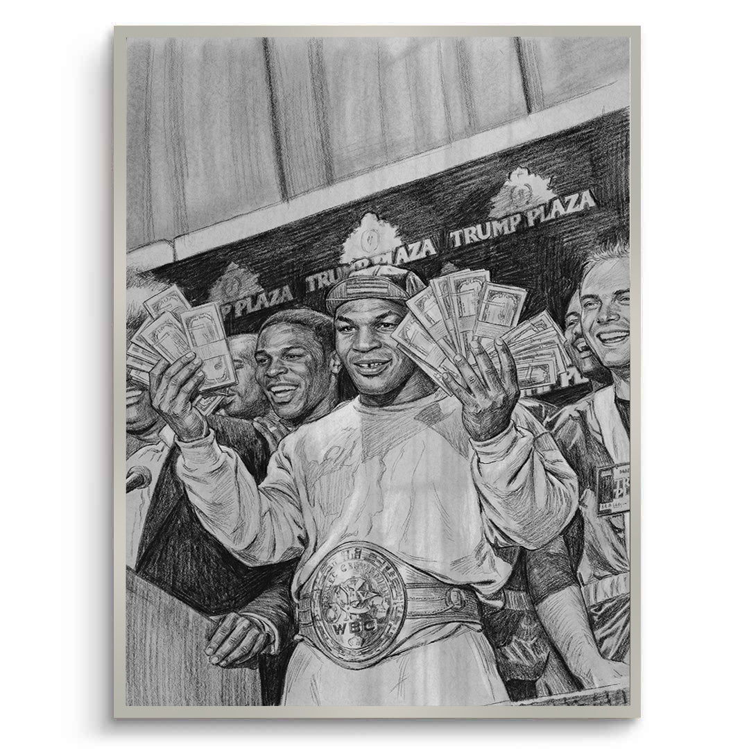 2Mike Tyson Trump Plaza Victory Sketch - Fine Art