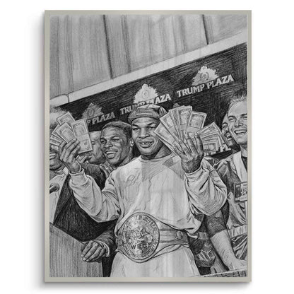 Mike Tyson Trump Plaza Victory Sketch - Fine Art
