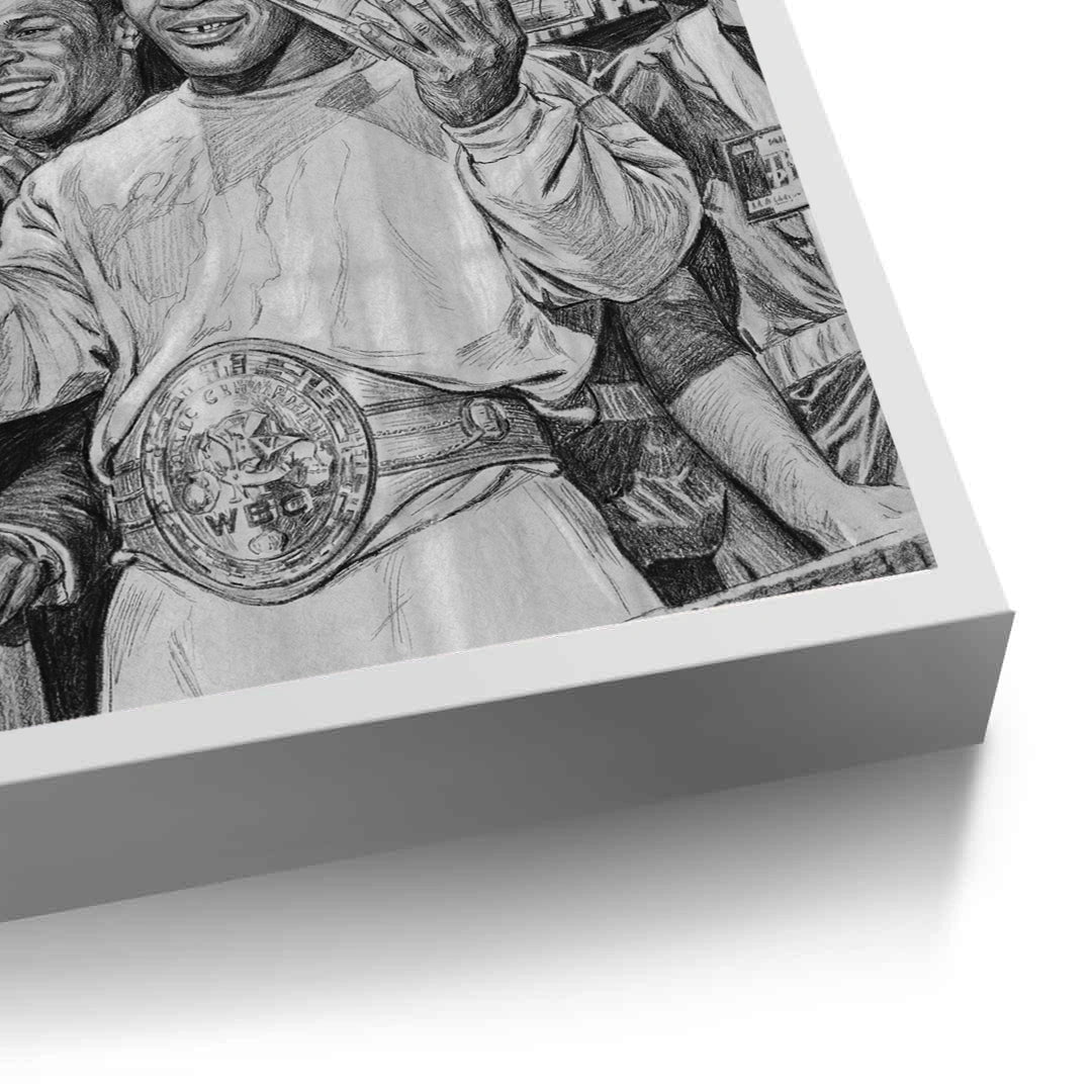 2Mike Tyson Trump Plaza Victory Sketch - Fine Art