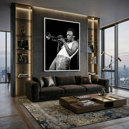 Miles Davis Iconic Trumpet Solo - Fine Art
