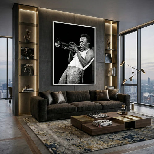 Miles Davis Iconic Trumpet Solo - Fine Art