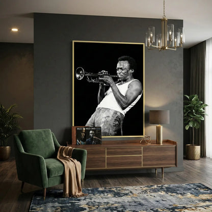 Miles Davis Iconic Trumpet Solo - Fine Art