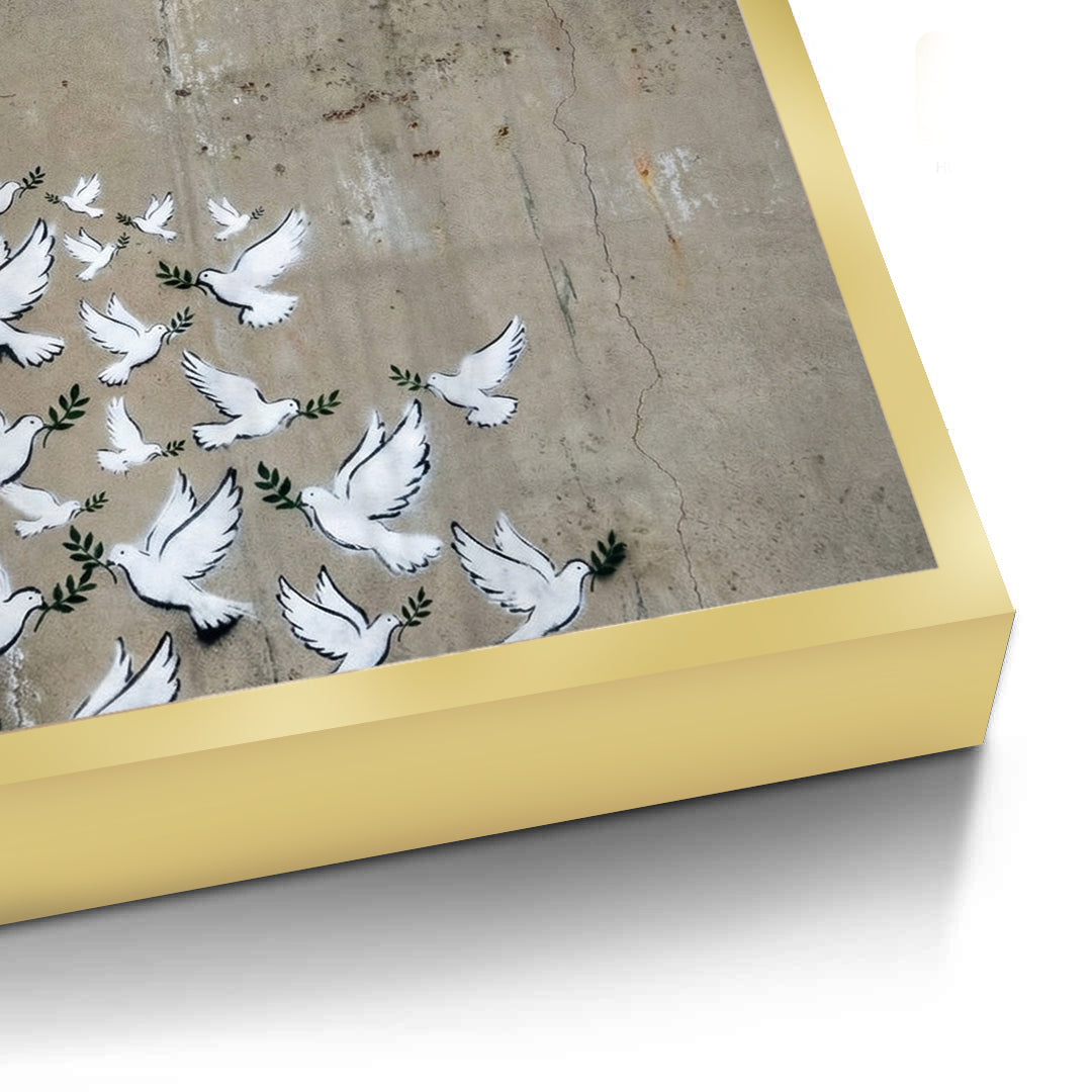 2Military Plane with Peace Doves - Fine Art