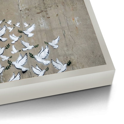 Military Plane with Peace Doves - Fine Art