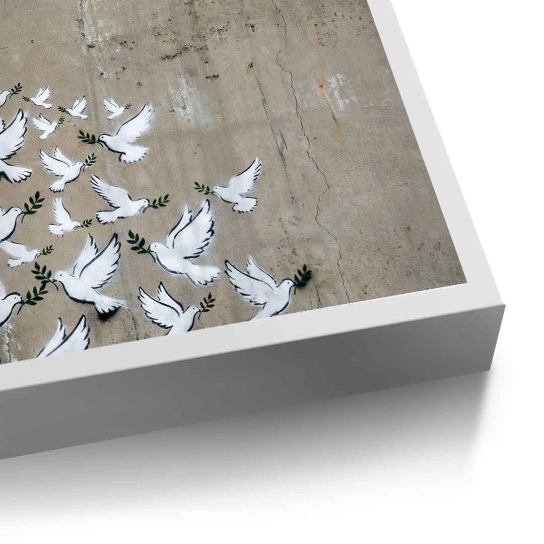 2Military Plane with Peace Doves - Fine Art