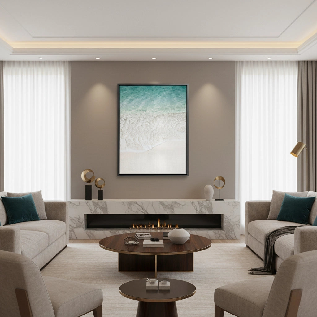 2Minimalist Aqua Seafoam - Canvas