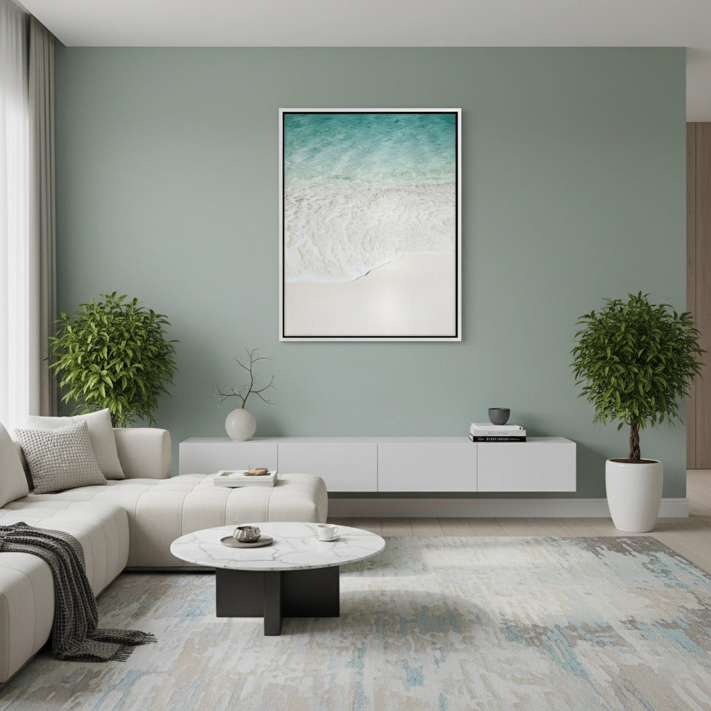 2Minimalist Aqua Seafoam - Canvas