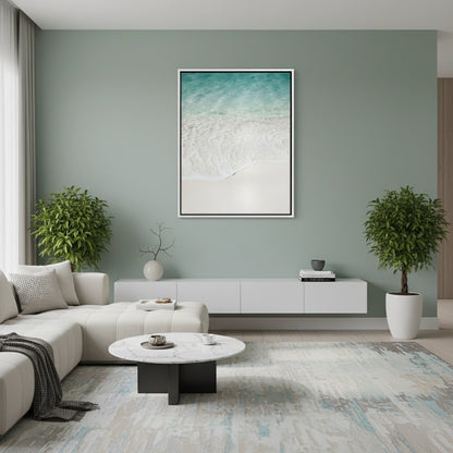 Minimalist Aqua Seafoam - Canvas