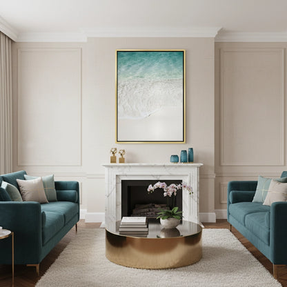 Minimalist Aqua Seafoam - Canvas