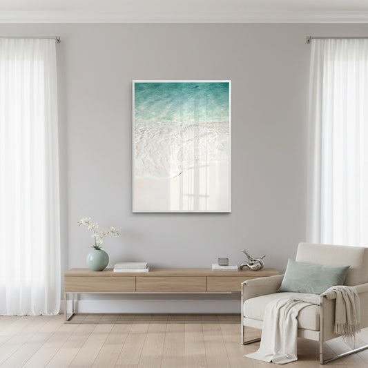 Minimalist Aqua Seafoam - Fine Art