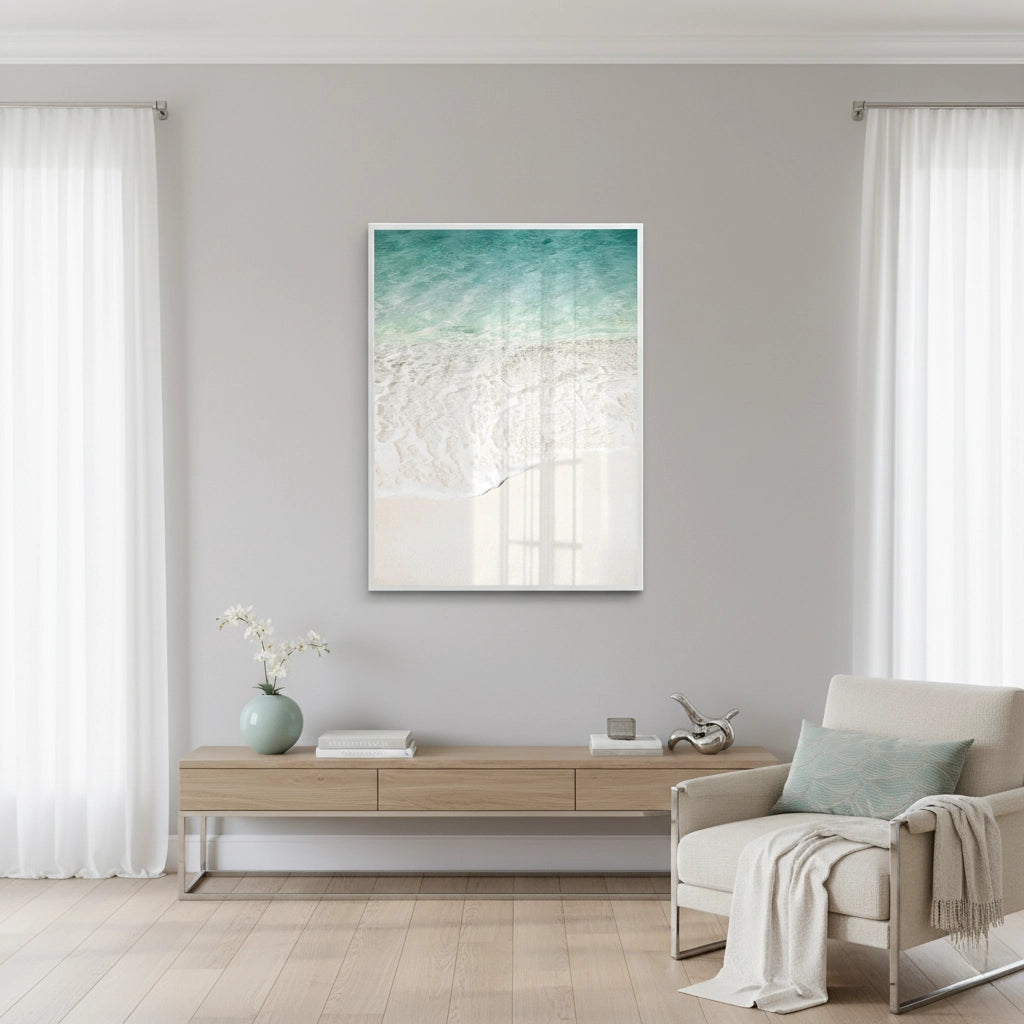 Minimalist Aqua Seafoam - Fine Art - Jasmineart.ae