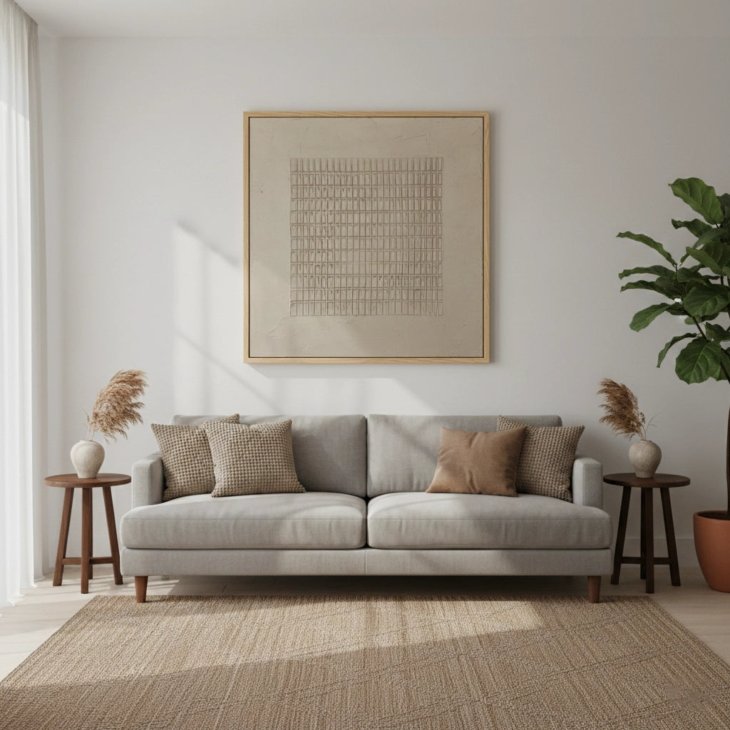 2Minimalist Beige Block Painting #MBBL440