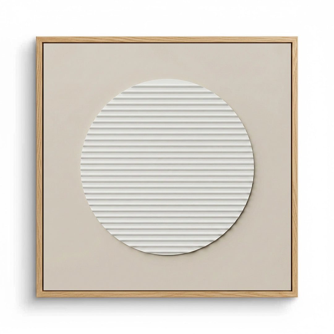 2Minimalist Beige Circle Painting #MBCI110