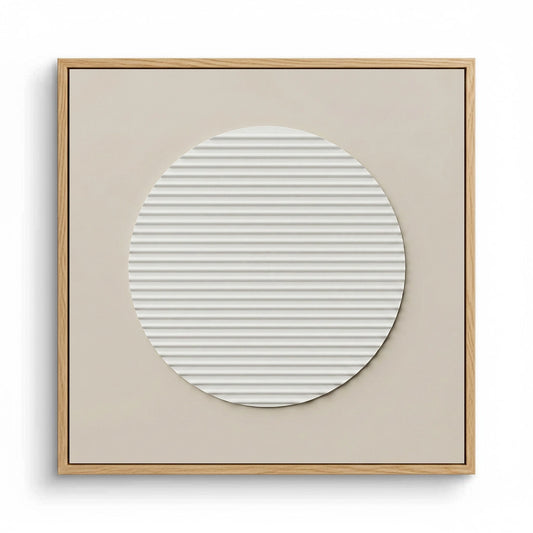 Minimalist Beige Circle Painting #MBCI110
