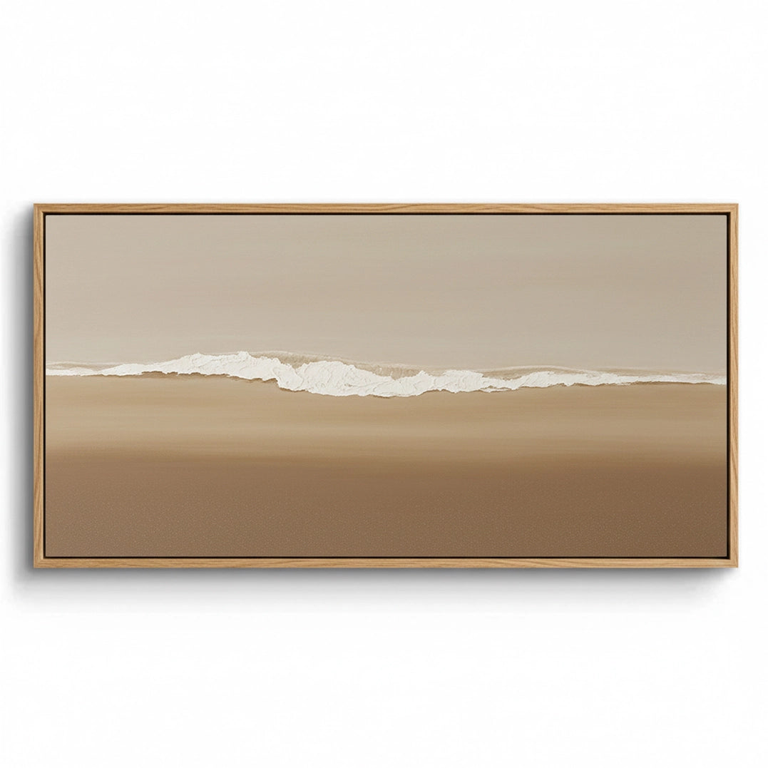 2Minimalist Beige Shoreline Painting #MBSH110