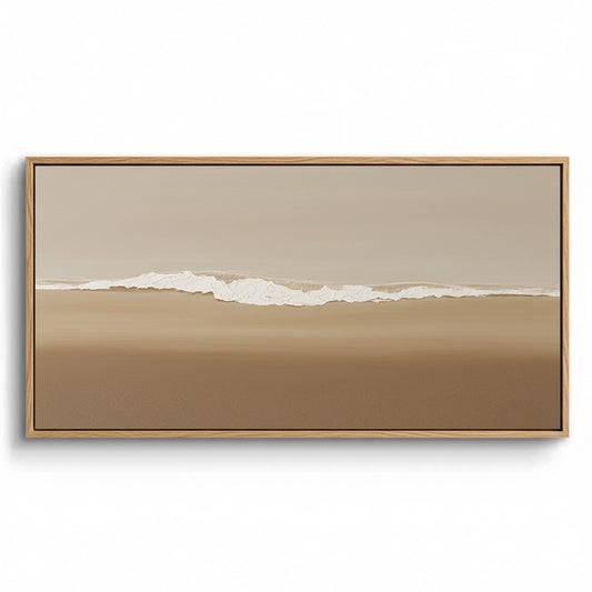 Minimalist Beige Shoreline Painting #MBSH110