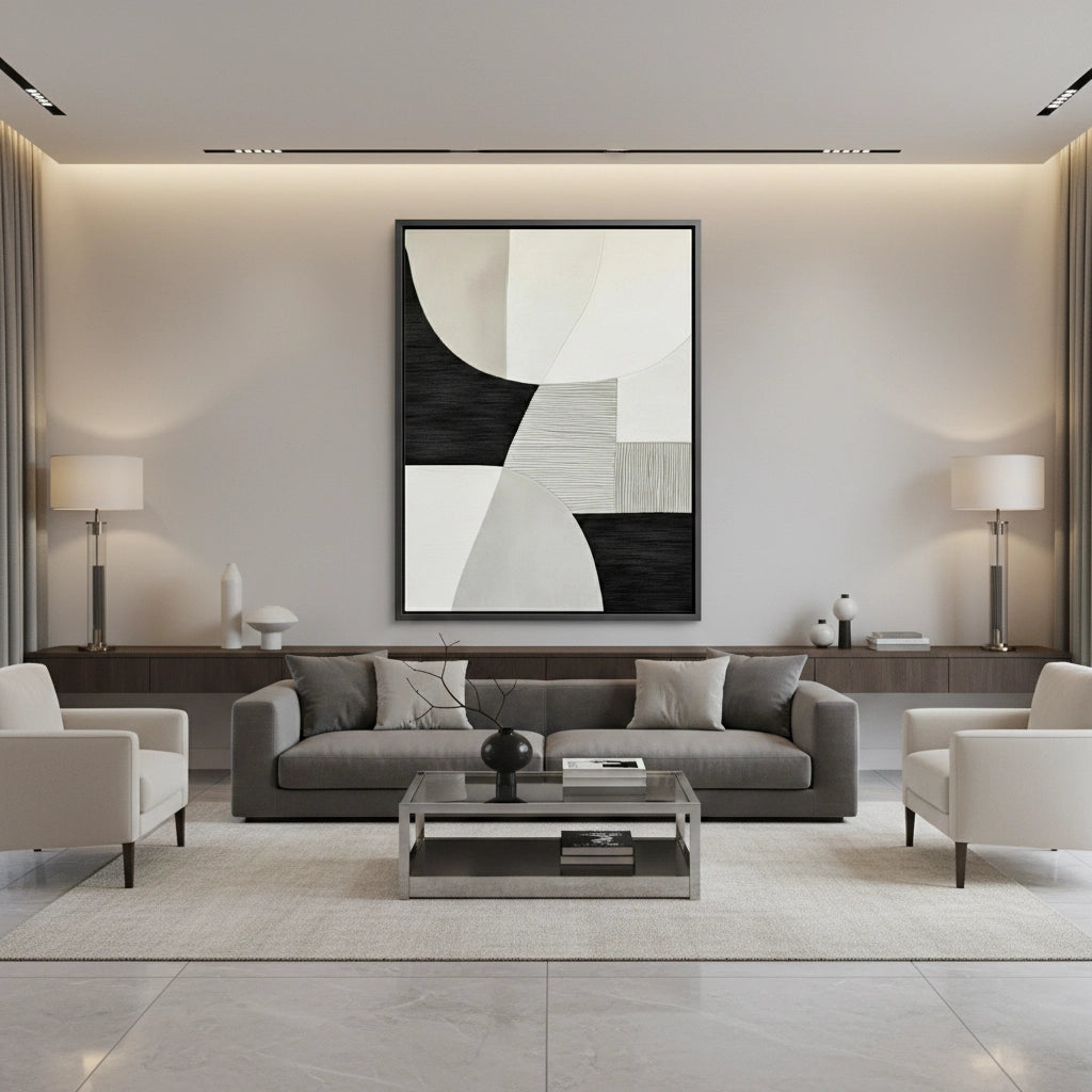 2Minimalist Black Ridge Painting #MBRI440