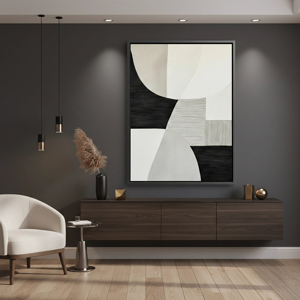 2Minimalist Black Ridge Painting #MBRI440