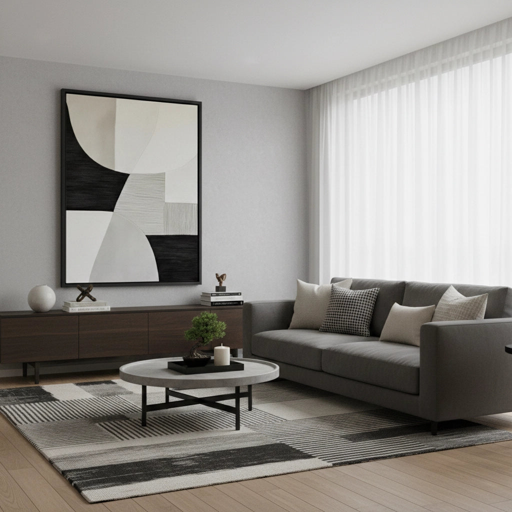 2Minimalist Black Ridge Painting #MBRI440