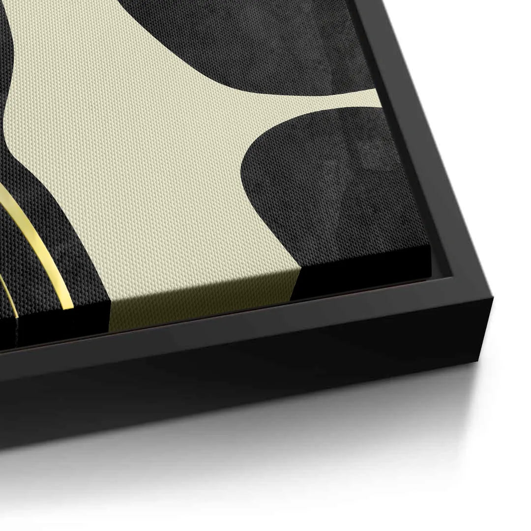 2Minimalist Black and Gold Set of 2 - Canvas
