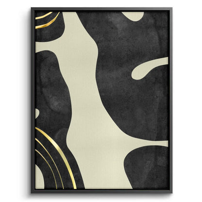 Minimalist Black and Gold Set of 2 - Canvas