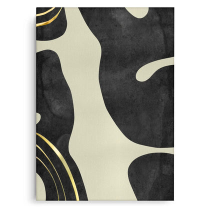 Minimalist Black and Gold Set of 2 - Canvas