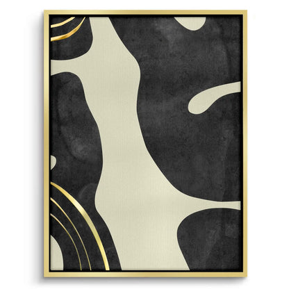 Minimalist Black and Gold Set of 2 - Canvas
