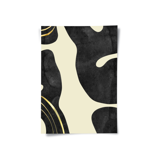 Minimalist Black and Gold Set of 2 - Poster