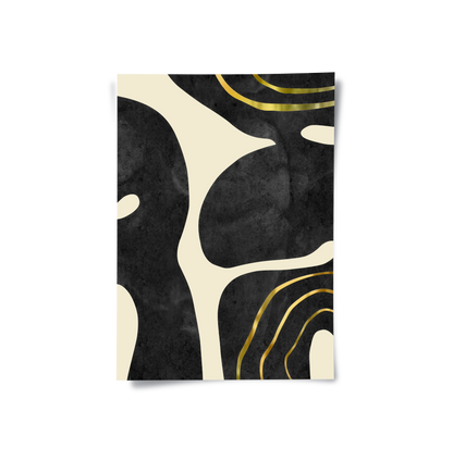 Minimalist Black and Gold Set of 2 - Poster