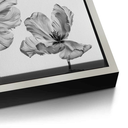 Minimalist Black and White Tulip - Canvas