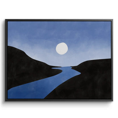 Minimalist Blue River - Canvas