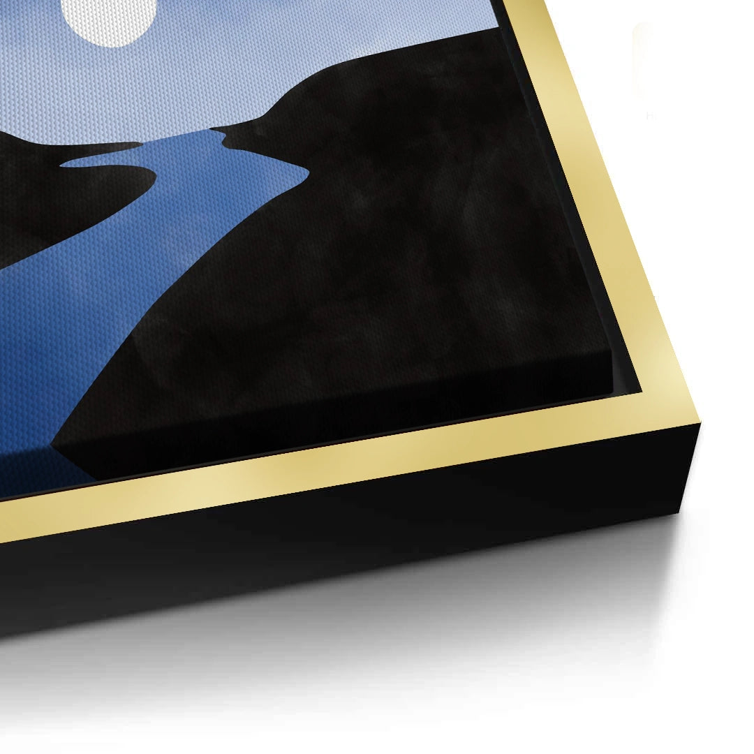 2Minimalist Blue River - Canvas