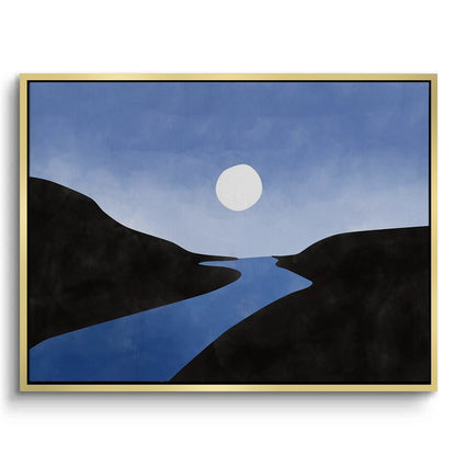 Minimalist Blue River - Canvas