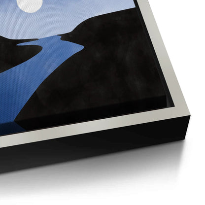 Minimalist Blue River - Canvas