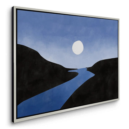Minimalist Blue River - Canvas