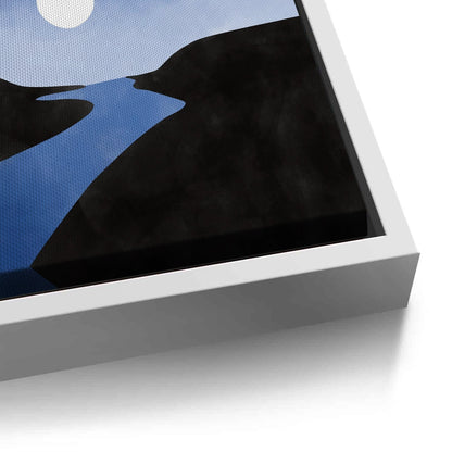 Minimalist Blue River - Canvas