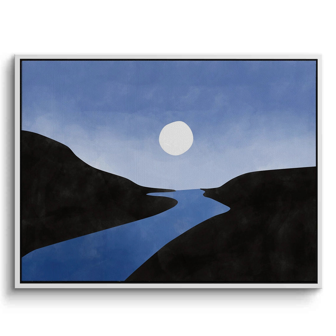 2Minimalist Blue River - Canvas