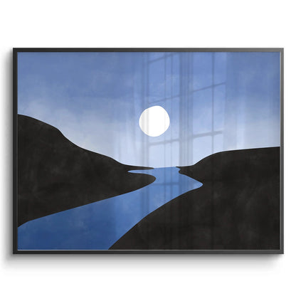 Minimalist Blue River - Fine Art