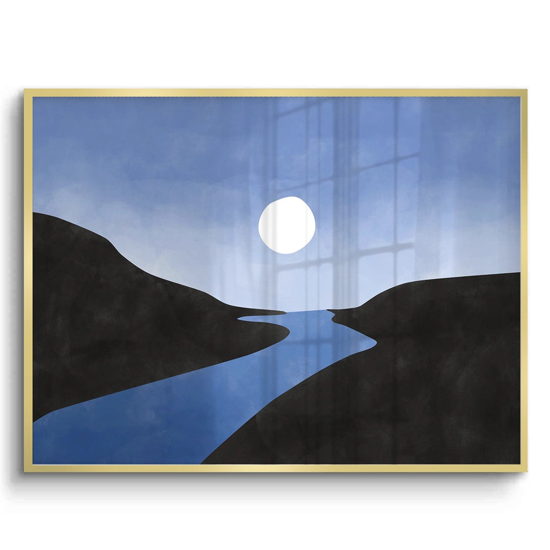 2Minimalist Blue River - Fine Art