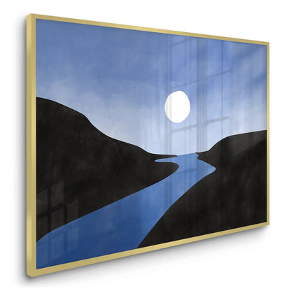Minimalist Blue River - Fine Art