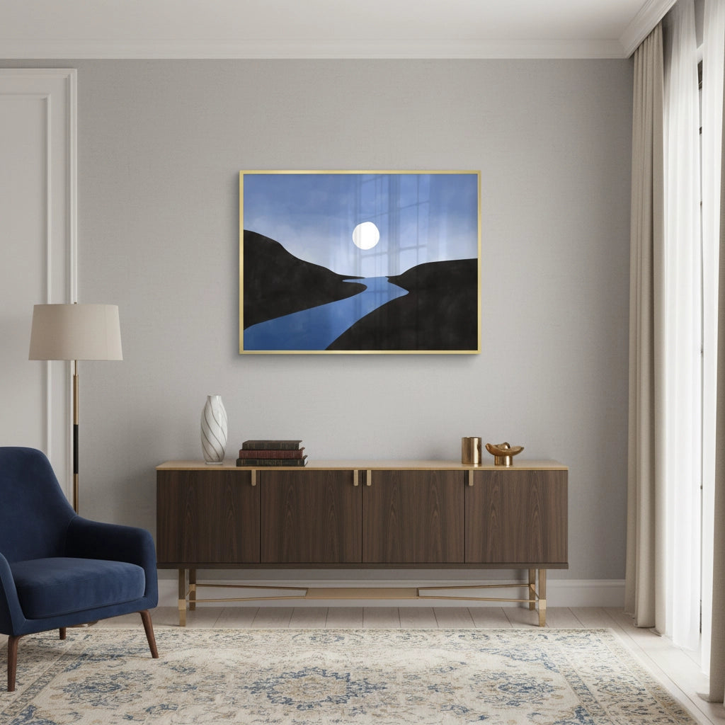 2Minimalist Blue River - Fine Art