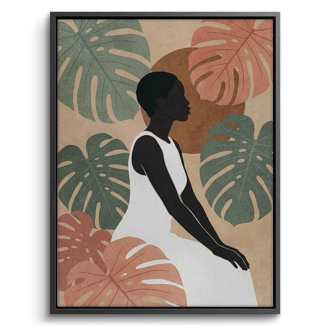 2Minimalist Botanical Woman - Canvas