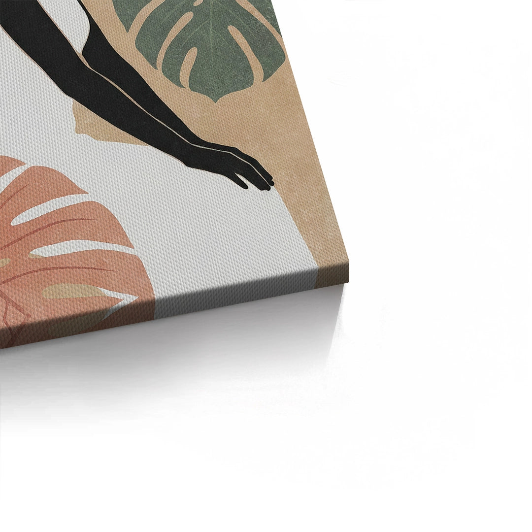 2Minimalist Botanical Woman - Canvas