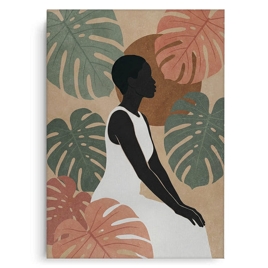 Minimalist Botanical Woman - Canvas