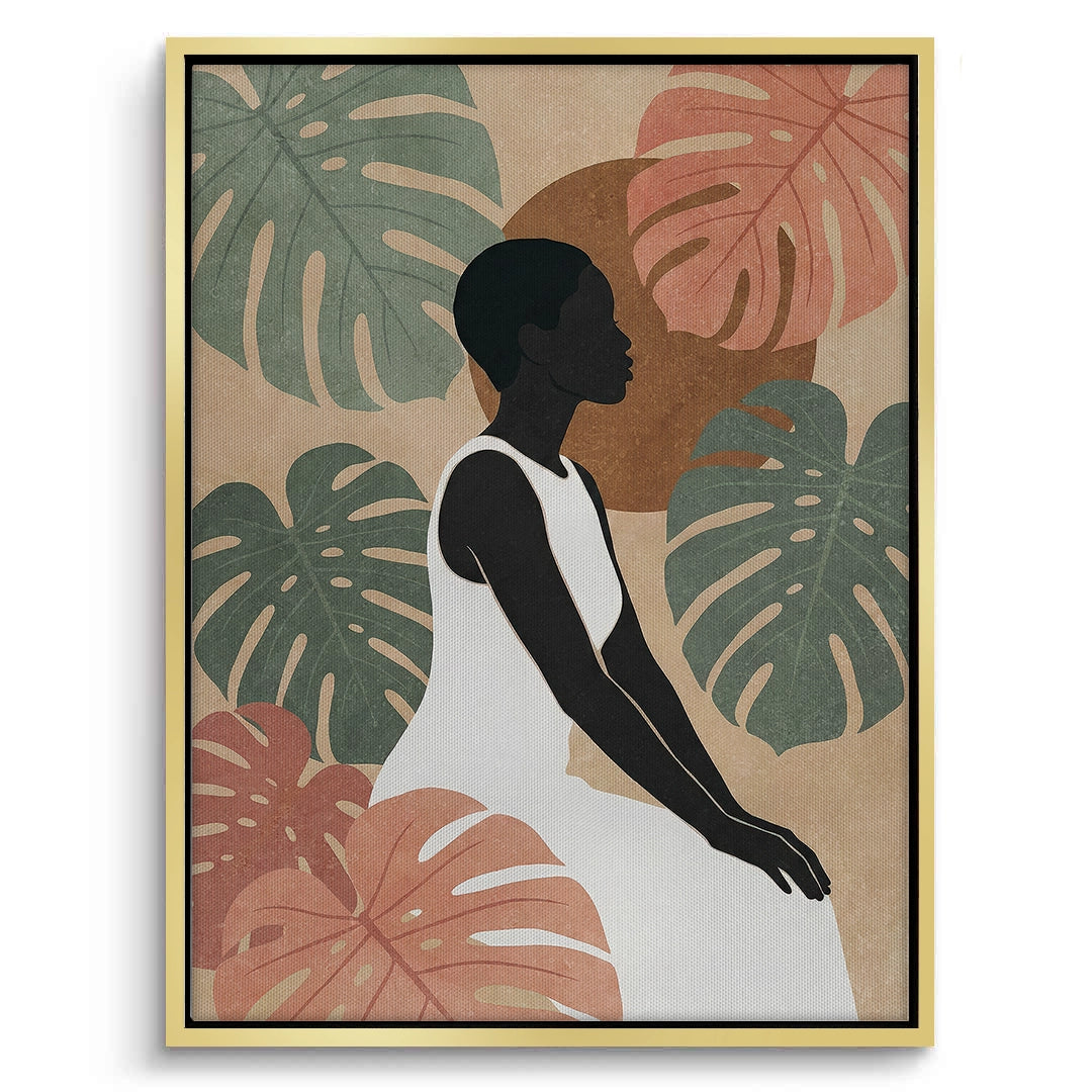 2Minimalist Botanical Woman - Canvas