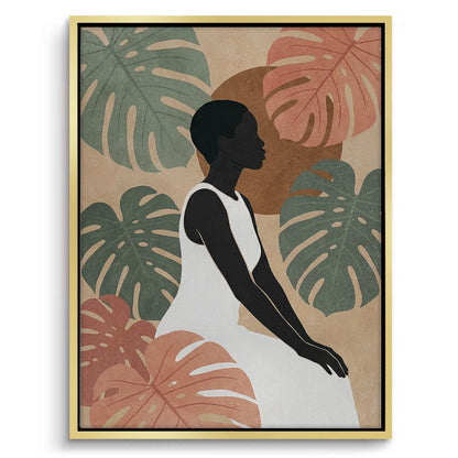 Minimalist Botanical Woman - Canvas